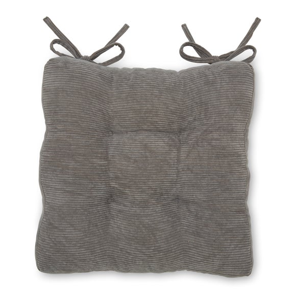 Corduroy Grey Box Style Seat Pad - image 1