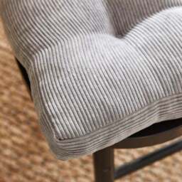 Corduroy Grey Box Style Seat Pad - thumbnail 2