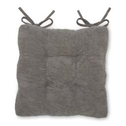 Corduroy Grey Box Style Seat Pad - thumbnail 1