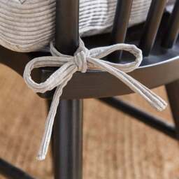 Corduroy Grey Box Style Seat Pad - thumbnail 4