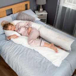 Mother&Baby Organic Cotton Side Sleeper 12ft Pregnancy Support Pillow - thumbnail 2