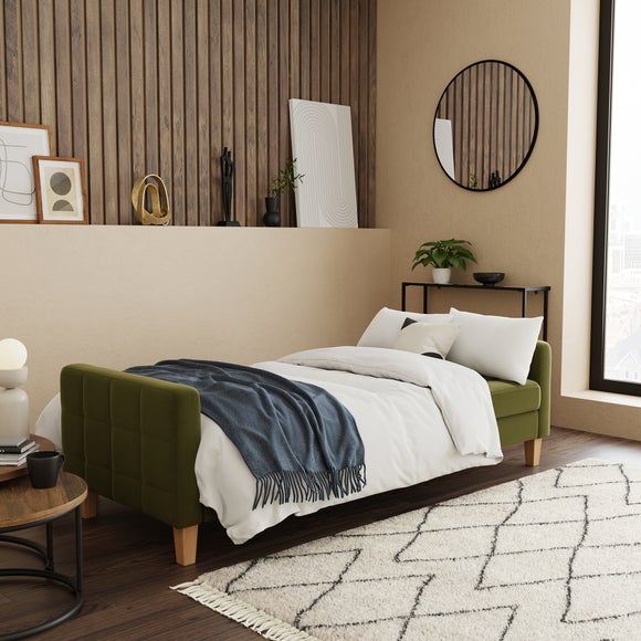 Harlow Velvet Storage Double Sofa Bed - image 1