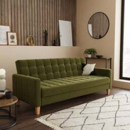 Harlow Velvet Storage Double Sofa Bed - thumbnail 2