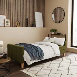 Harlow Velvet Storage Double Sofa Bed - thumbnail 1