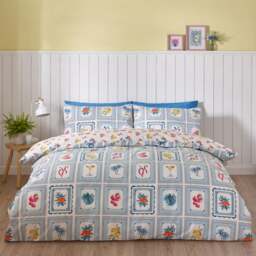 Catherine Lansfield Riviera Tiles Reversible Duvet Cover & Pillowcase Set - thumbnail 1
