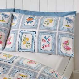 Catherine Lansfield Riviera Tiles Reversible Duvet Cover & Pillowcase Set - thumbnail 2
