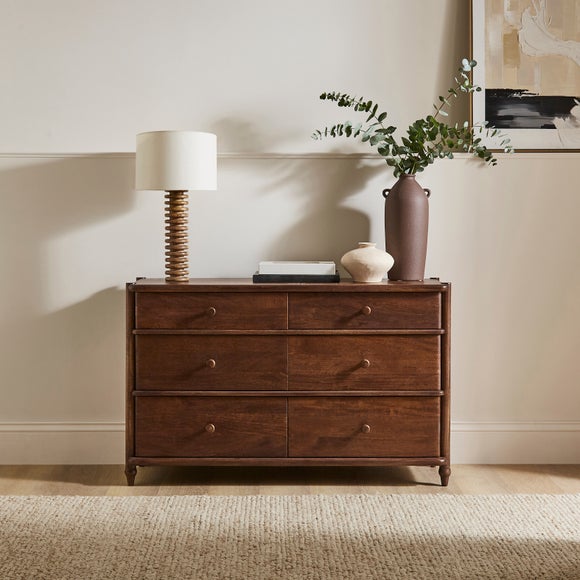 Elma 6 Drawer Chest, Mango Wood - image 1