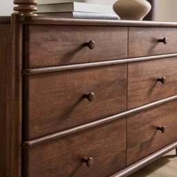 Elma 6 Drawer Chest, Mango Wood - thumbnail 4
