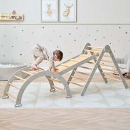 Tutti Bambini Scala Montessori 3 in 1 Pikler Climbing Frame with Climbing Wall - thumbnail 2