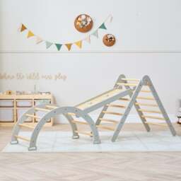 Tutti Bambini Scala Montessori 3 in 1 Pikler Climbing Frame with Climbing Wall - thumbnail 1