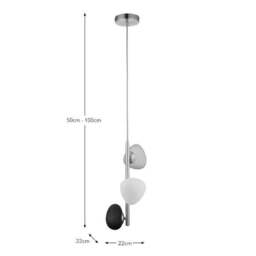 Pebble 3 Light Adjustable Pendant Light - thumbnail 6
