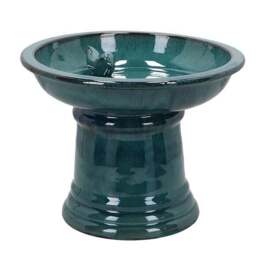 Fallen Fruits Small Terracotta Birdbath on Pedestal - thumbnail 2