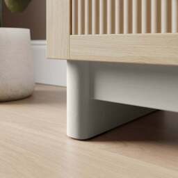 Maeva 2 Drawer Wide Bedside Table, Light Oak Effect - thumbnail 5