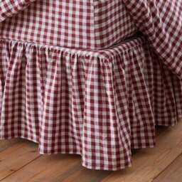 Portloe Woven Gingham 100% Cotton Frilled Valance - thumbnail 2