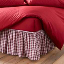 Portloe Woven Gingham 100% Cotton Frilled Valance - thumbnail 3