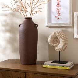 Tall Stone Bottle Vase with Handles - thumbnail 1