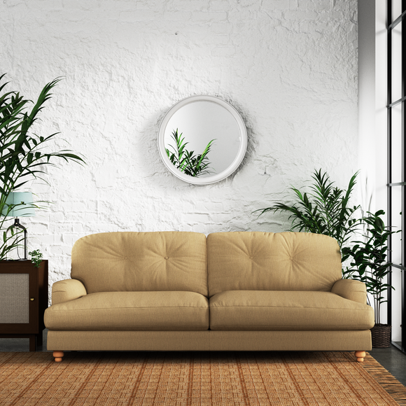 Martha Slub Faux Linen 4 Seater Sofa - image 1