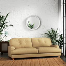 Martha Slub Faux Linen 4 Seater Sofa - thumbnail 2