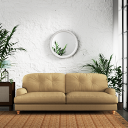 Martha Slub Faux Linen 4 Seater Sofa - thumbnail 1