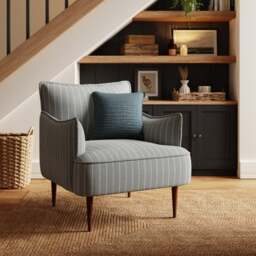 Rylee Brushed Pinstripe Occasional Armchair