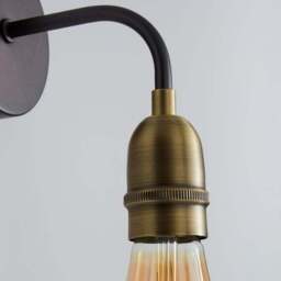 Marsden Antique Brass Industrial Wall Light - thumbnail 4