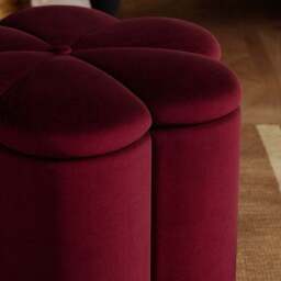 Flower Velvet Storage Footstool - thumbnail 4