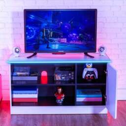 "X Rocker Carbon Tek TV Media Cabinet with Neo Fibre LED for TVs up to 42""" - thumbnail 5