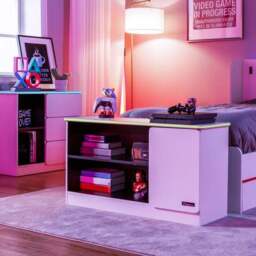 "X Rocker Carbon Tek TV Media Cabinet with Neo Fibre LED for TVs up to 42""" - thumbnail 6