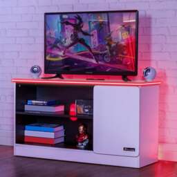 "X Rocker Carbon Tek TV Media Cabinet with Neo Fibre LED for TVs up to 42""" - thumbnail 1