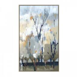 Silver Birch Blues by A Lera Framed Canvas - thumbnail 2