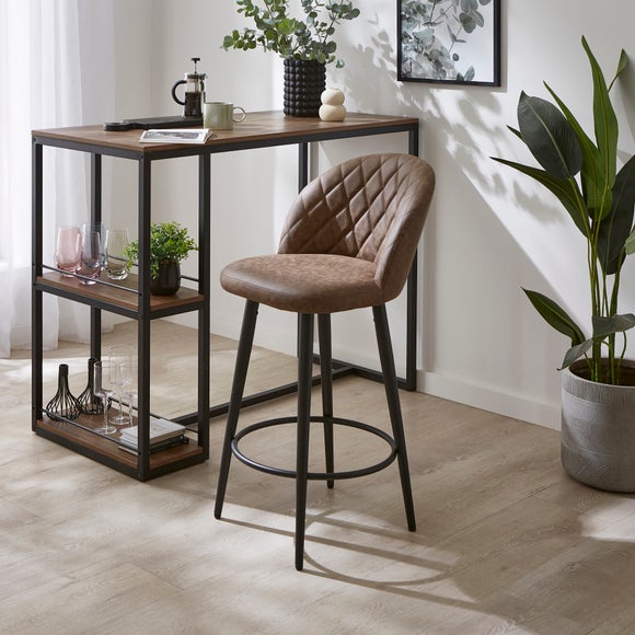 Astrid Bar Stool, Faux Leather - image 1