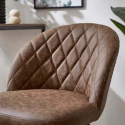 Astrid Bar Stool, Faux Leather - thumbnail 4