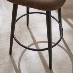 Astrid Bar Stool, Faux Leather - thumbnail 3