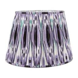 Izara Ikat Patterned Gathered Tapered Lamp Shade - thumbnail 2