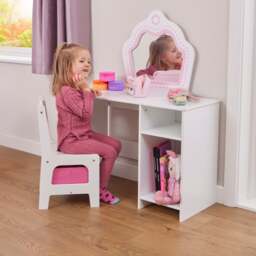 Liberty House Toys Dressing Table with Storage Chair - thumbnail 1