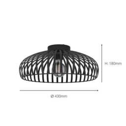 EGLO Mogano Flush Ceiling Light - thumbnail 5