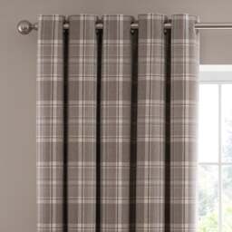Belhaven Check Eyelet Curtains - thumbnail 1