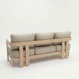 Evora 5 Seater Wood Lounging Set With Coffee Table - thumbnail 3