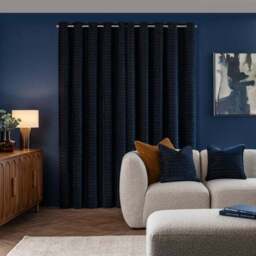 Diamond Geometric Velvet Eyelet Curtains - thumbnail 4