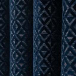 Diamond Geometric Velvet Eyelet Curtains - thumbnail 3