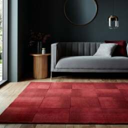 Ombre Checkerboard Wool Rug - thumbnail 1