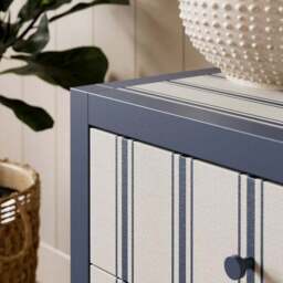 Petit Folkstone Stripe Wide 2 Drawer Bedside Table - thumbnail 3
