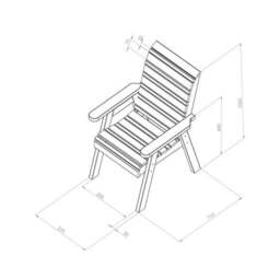 Freya Wooden Garden Chair - thumbnail 4