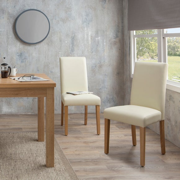 Hugo Set of 2 Dining Chairs, Faux Leather - image 1