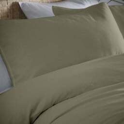 Appletree Cassia Khaki 100% Cotton Duvet Cover and Pillowcase Set - thumbnail 2