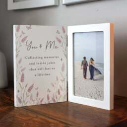 Personalised Floral Wooden Hinged Photo Frame - thumbnail 3