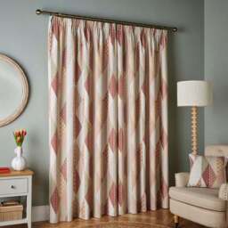 Patchwork Print Pencil Pleat Curtains - thumbnail 4