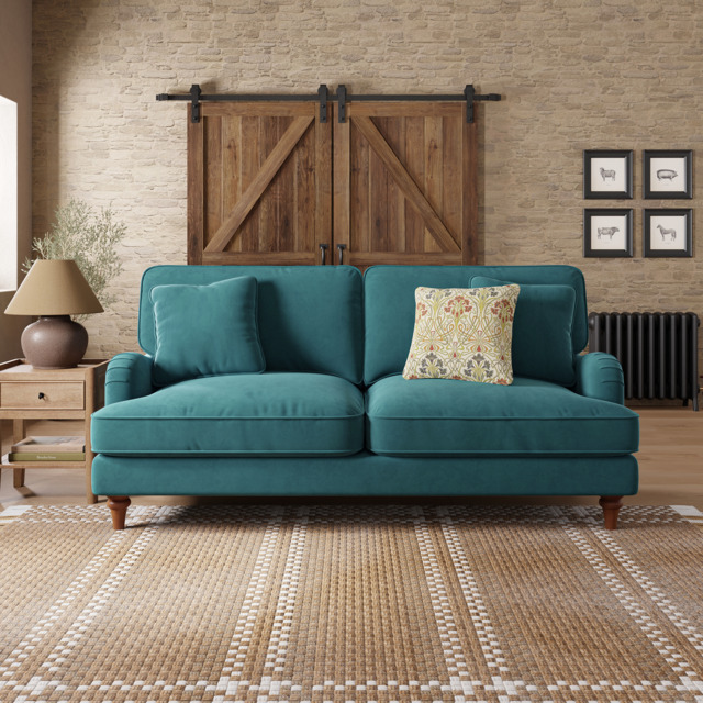 Beatrice II Velvet 3 Seater Sofa - image 1
