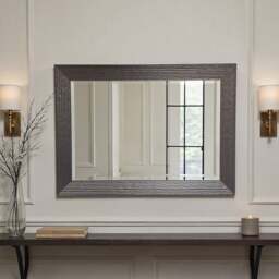 Yearn Wave Framed Bevelled Rectangle Wall Mirror