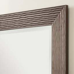 Yearn Wave Framed Bevelled Rectangle Wall Mirror - thumbnail 2